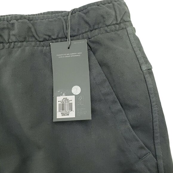 NWT VRST Men's 7'' Washed Twill Terry Short Size 2XL Gray/Black NEW - Picture 6 of 10